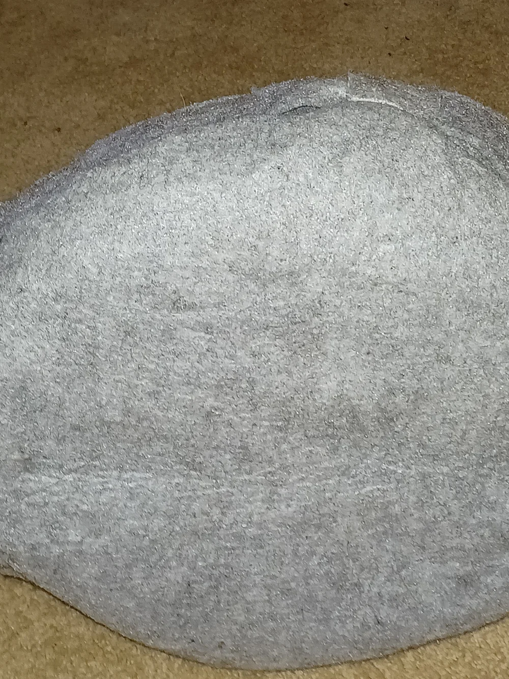 Hallmark Gray Felt Basket with Cutout Handles